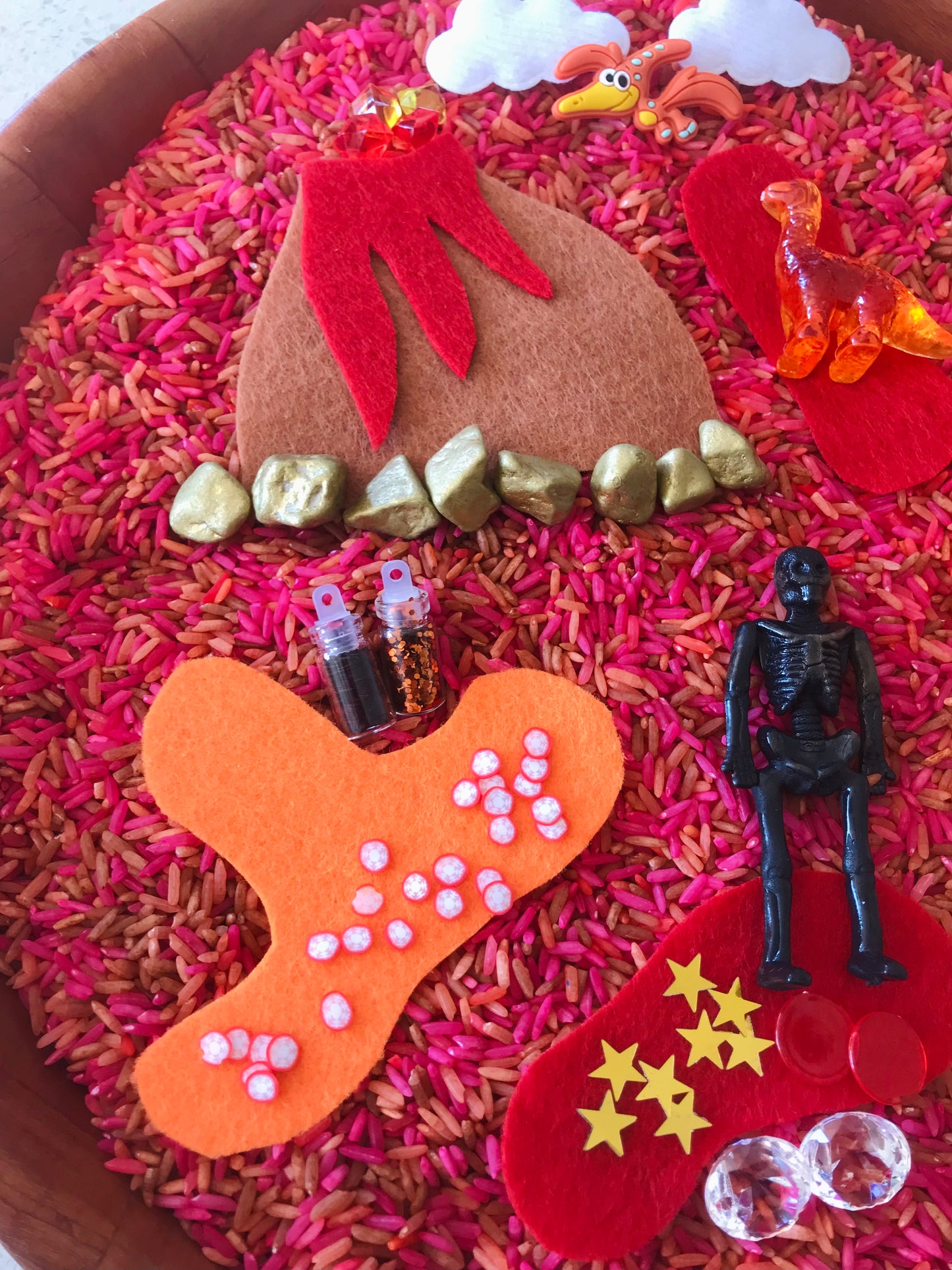 The Floor is Lava! sensory kit
