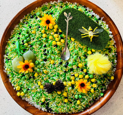 Themed sensory rice play kit for children
