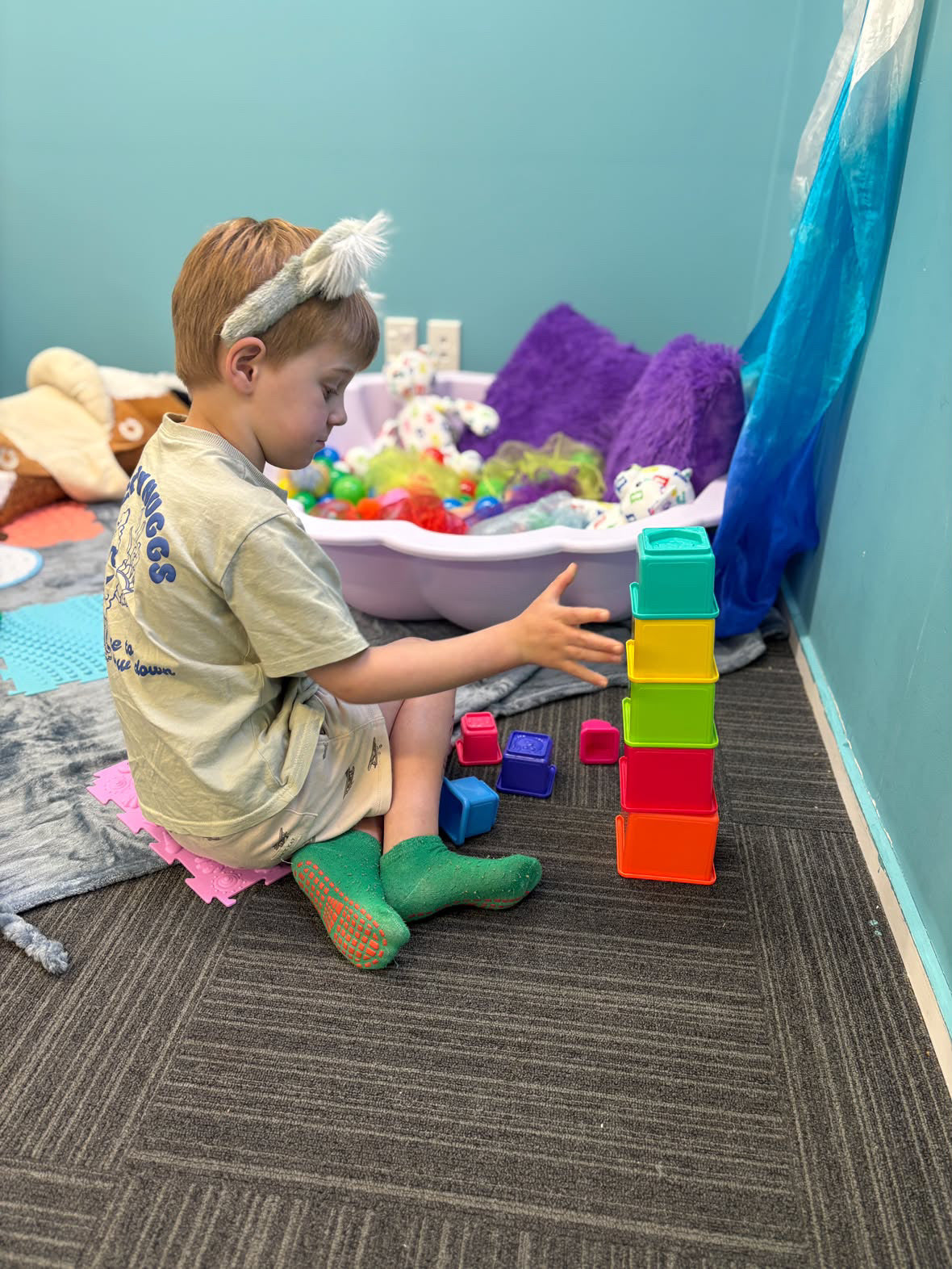 Children exploring sensory play