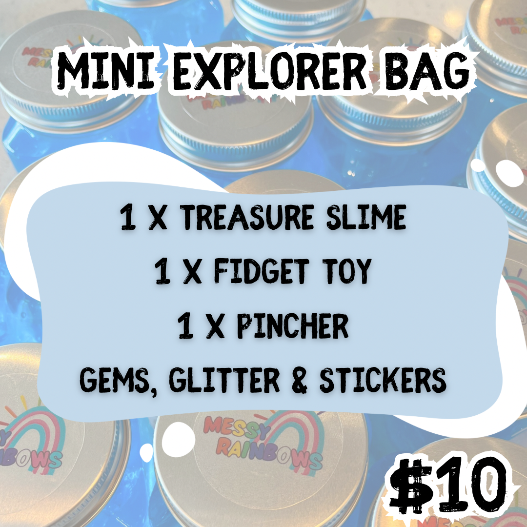 Kids party loot bags with sensory and creative party favours