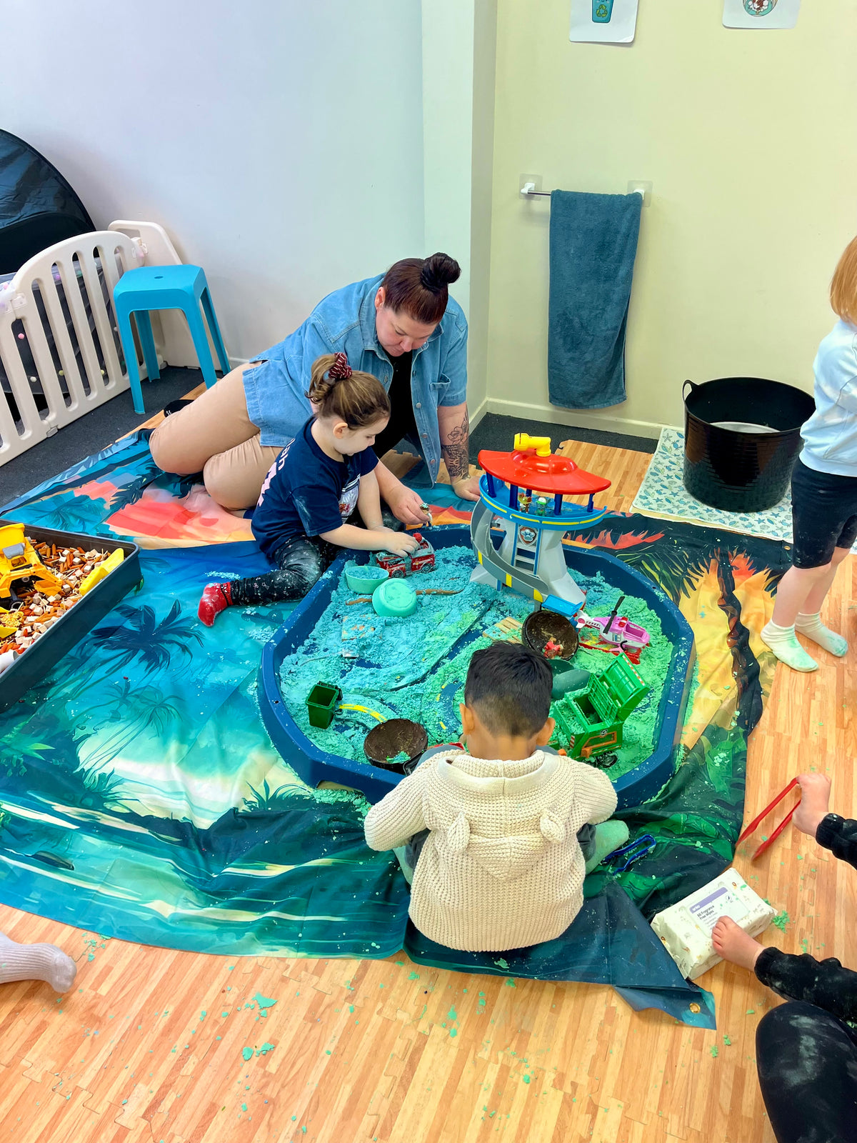 Dino Messy Play at Helensville Library (28/09/25)